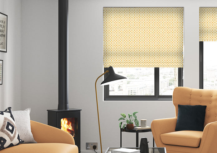 Zap, Butterscotch - Twist&Fit Roman Blind - Image 3